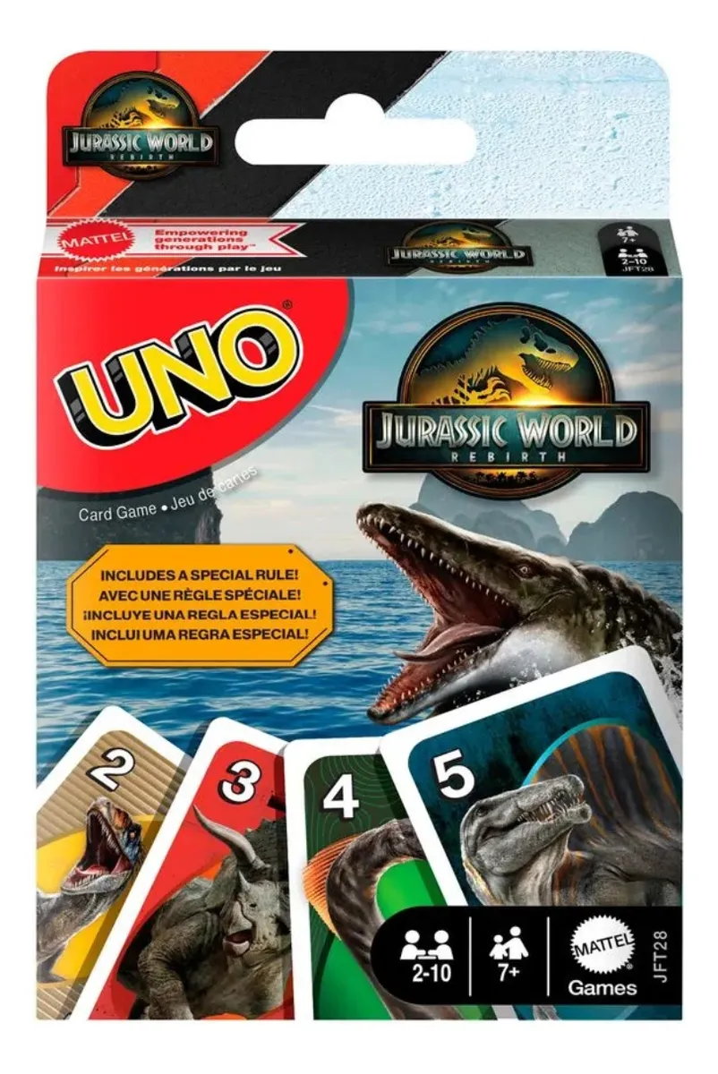 Uno Jurassic World Rebirth Jogo De Cartas Jft28 - Mattel - Imagem 6