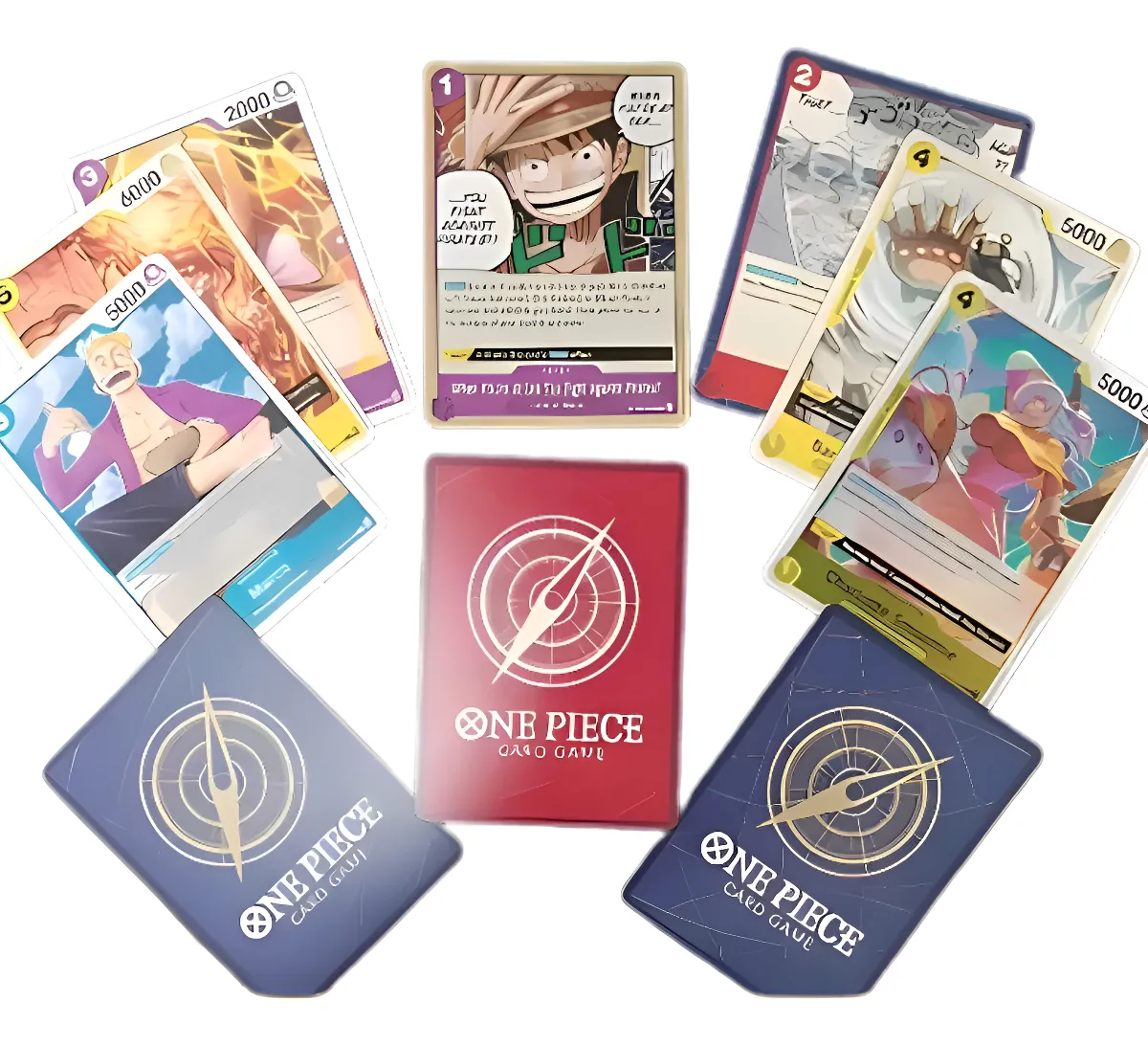Kit 100 Cartas De One Piece Bandai Sem Repetir + 2 Líderes 100 Cartas E 2 Líderes Inglês