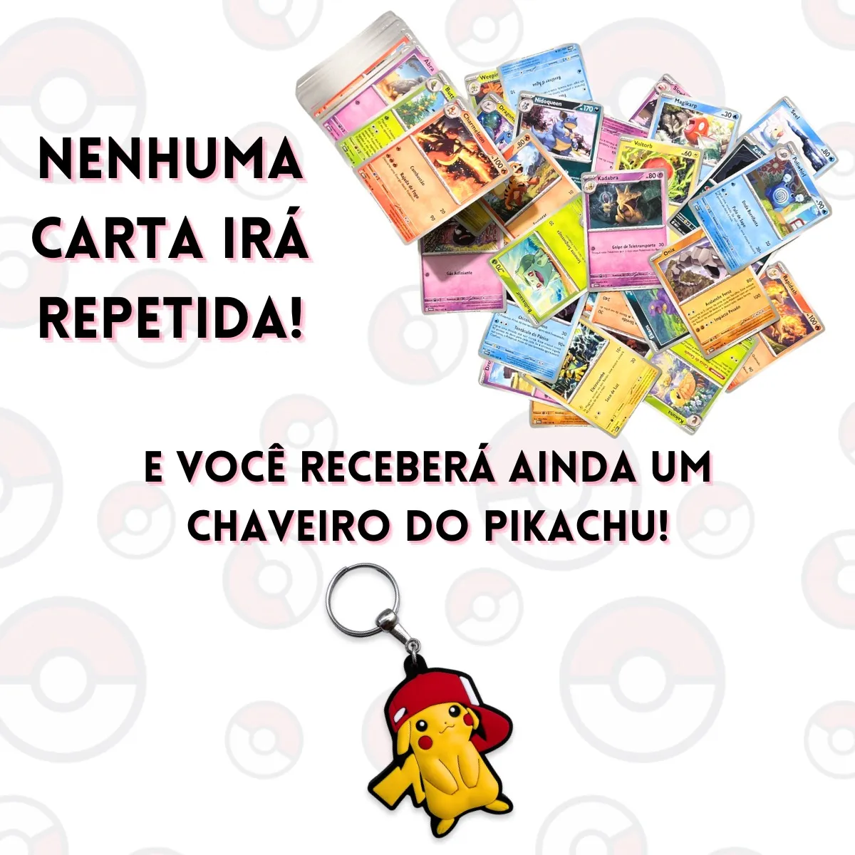 50 Cartas Pokémon 5 Brilhantes Originais Chaveiro Adesivos - Imagem 3