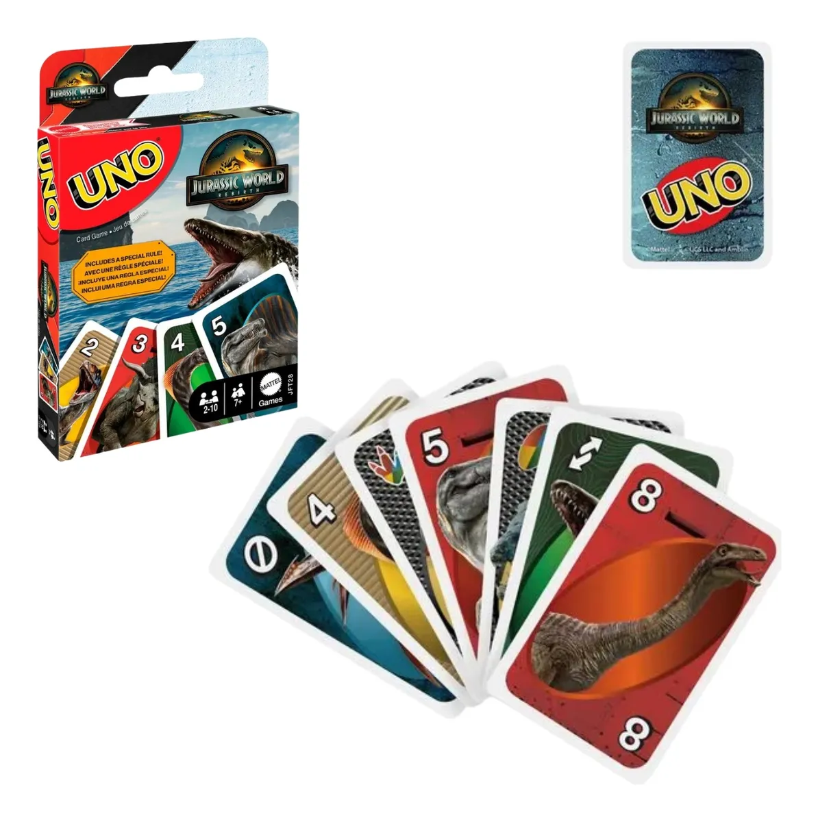 Uno Jurassic World Rebirth Jogo De Cartas Jft28 - Mattel - Imagem 3
