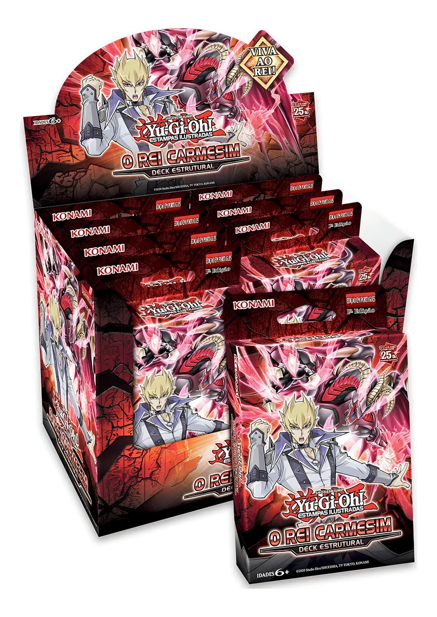 Yugioh Deck Estrutural Rei Carmesim Cartas Português Konami - Imagem 7
