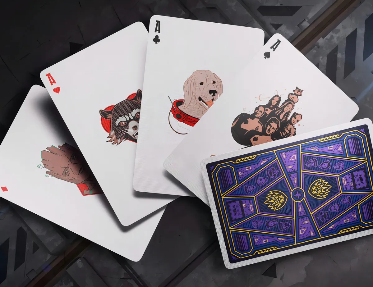 Marvel Guardians Of The Galaxy Luxury Cards Galaxia Baralho Violeta-escuro Star-lord - Imagem 5