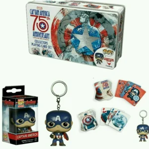 Boneco Funko Pop Capitão América Marvel 75h Card Set