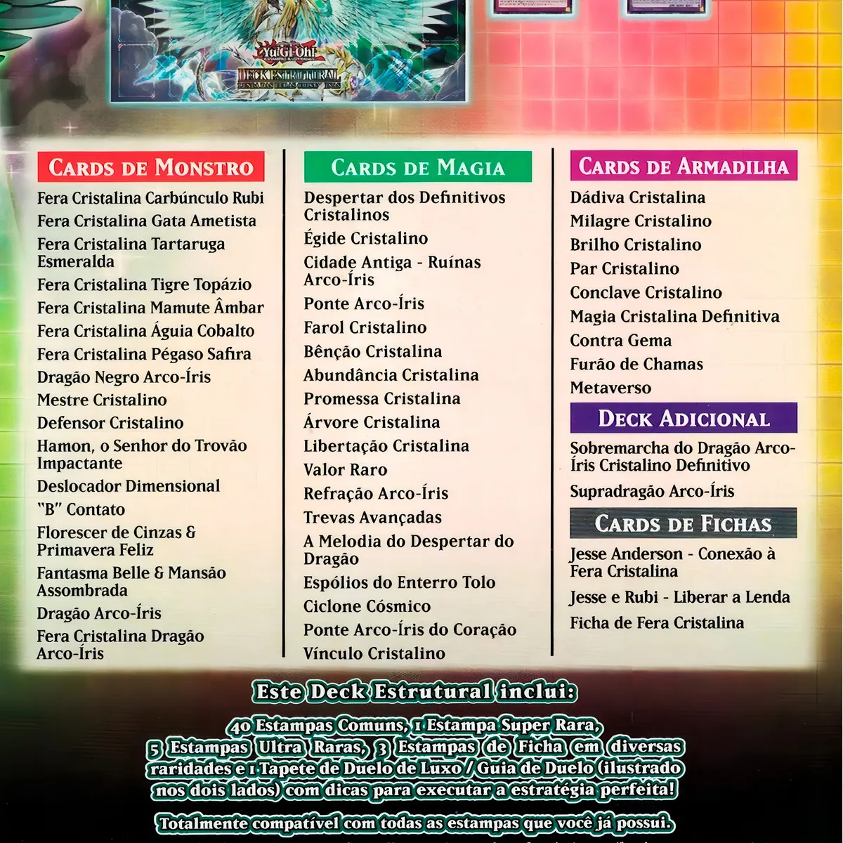 Deck Estrutural Lenda Das Feras Cristalinas Yu-gi-oh - Imagem 3